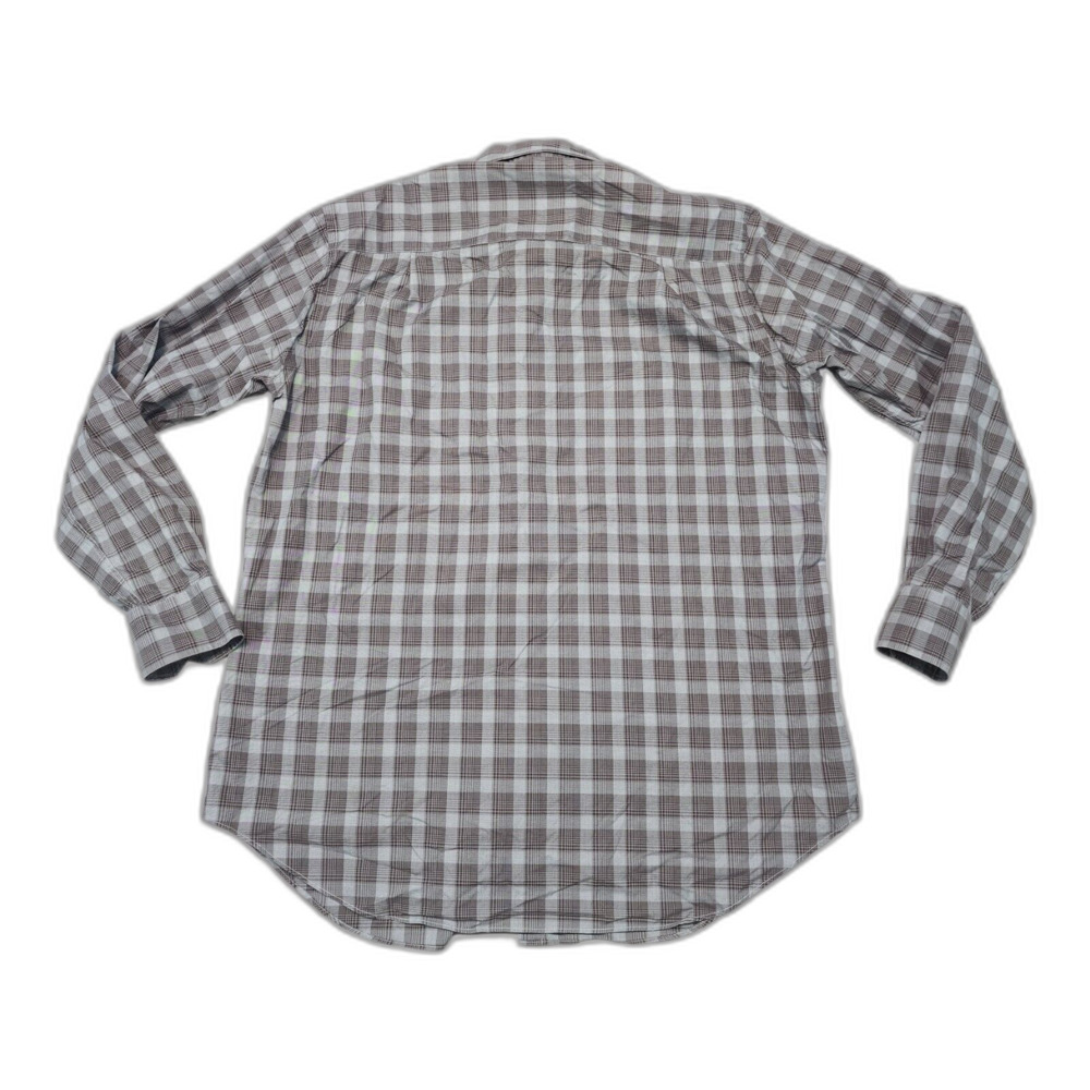 David Donahue Men's Brown Plaid Shirt Size XL - Picture 3 of 9
